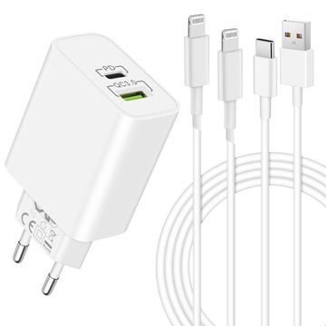 SZYBKA ŁADOWARKA DO IPHONE 30W USB-C + KABEL 2M