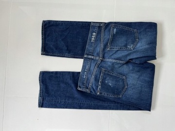 GAP straight dziury męskie spodnie jeans W28L32