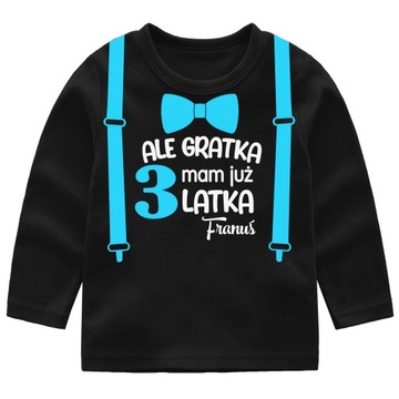 BLUZKA URODZINY ALE GRATKA 3 LATA SZELKI IMIĘ 110