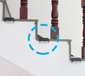 СВЕТОДИОДНЫЕ СОЛНЕЧНЫЕ САДОВЫЕ ЛЕСТНИЧНЫЕ СВЕТИЛЬНИКИ ДЛЯ ТЕРРАСЫ 8 ШТ.