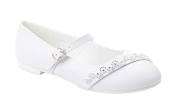 BUTY KOMUNIJNE BALERINKI DZIEWCZĘCE 27 CYRKONIE 33