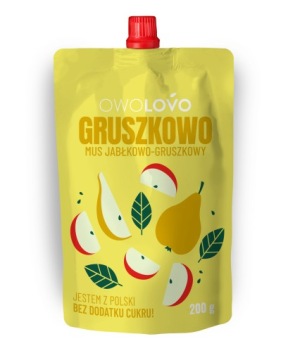 Пюре Яблучно Грушевий 200 г Owolovo