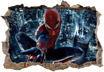 3D наклейки на стену для детей с Человеком-Пауком 130х90.