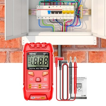 Cyfrowy multimetr zapobiegający spaleniu Ohm Tester rezystancji Cyfrowy czerwony