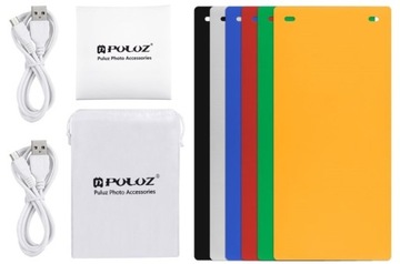 БЕСТЕННАЯ ТЕНТА PULUZ 2XLED 1100LM 6x ФОН 20 СМ ДЛЯ ФОТОГРАФИИ ПРОДУКТА