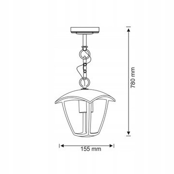 LAMPA ZEWNĘTRZNA OPRAWA OGRODOWA WISZĄCA E27 IP44