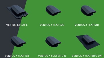 Eurovent Ventos X FLAT черный форточка на крыше