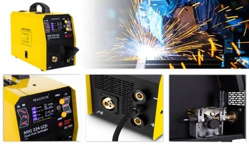 ИНВЕРТОРНЫЙ СВАРОЧНЫЙ АППАРАТ INVERTER MAGNUM MIG 224 MMA TIG PULS SYN ALU IGBT 3IN1