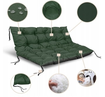 ПОДУШКА ДЛЯ САДОВОЙ СКАМЬКИ, КАЧЕШЕЙ, СТУЛА, ТЕРРАСЫ, КРЕСЛА, 120x80см, ВОДОНЕПРОНИЦАЕМАЯ