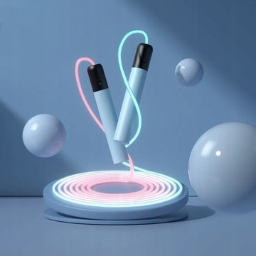 РЕГУЛИРУЕМАЯ ДЕТСКАЯ СКАКАЛА, СВЕТОДИОДНАЯ ПОДСВЕТКА, 280СМ