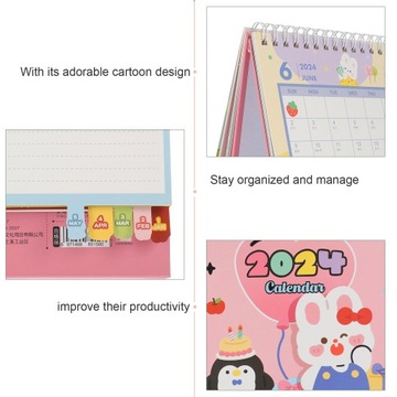 Desk Calendar Standing Flip Desktop Calendar Portable Calendar For Home