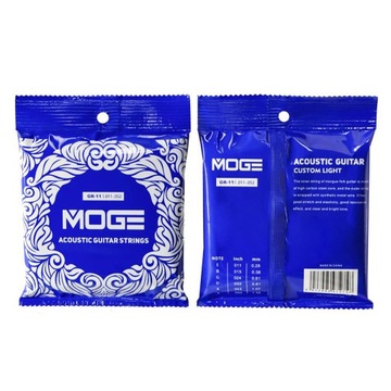 СТРУНЫ ДЛЯ АКУСТИЧЕСКОЙ ГИТАРЫ MOGE GR11 НАБОР ИЗ 6 ШТ.