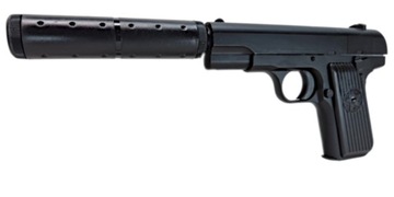 TOKAREV TT REPLIKA BRONI ASG Pistolet METALOWY Kulki TŁUMIK GRANAT 2 tarcze