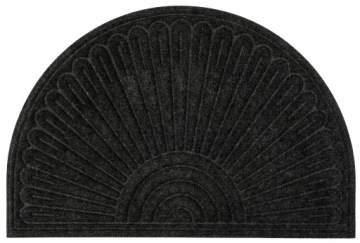 НАРУЖНЫЙ ДВЕРНОЙ КОВРИК, ПОЛУКРУГ, КОВрик ДЛЯ ОБУВИ, 60x90СМ, ЧЕРНЫЙ