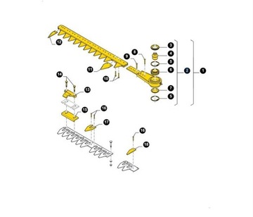 Головка косы крепится винтами New Holland CASE 80.