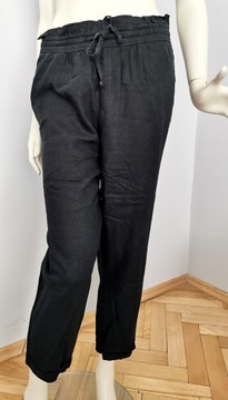 NEW LOOK- Damskie Spodnie Lniane, Len Chinos L/42