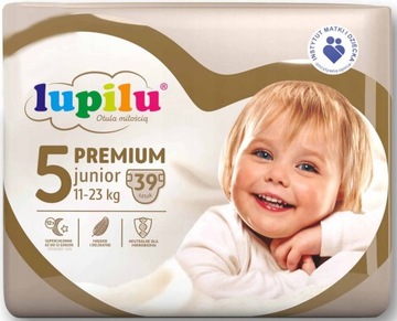 PIELUCHY LUPILU PREMIUM JUNIOR ROZMIAR 5 39 szt 1op