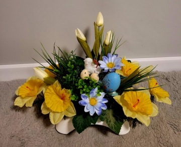 STROIK WIELKANOCNY GLAMOUR DEKORACJA KOMPOZYCJA