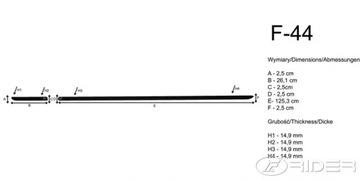 RIDER F-44 LIŠTA BOČNÍ