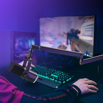 Набор динамических микрофонов Mozos Fifine TAM8 USB XLR RGB со штативом