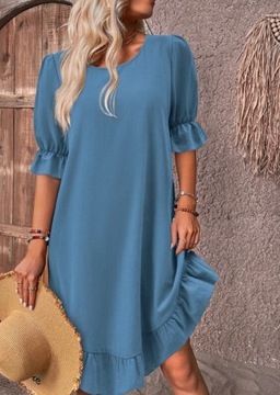 Комфортное платье-миди из хлопка и льна, 3XL (46)