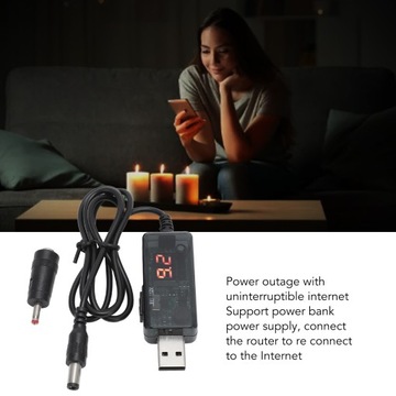 Кабель-маршрутизатор Power Bank 9 В 12 В HD Цифровой дисплей Питание USB AO