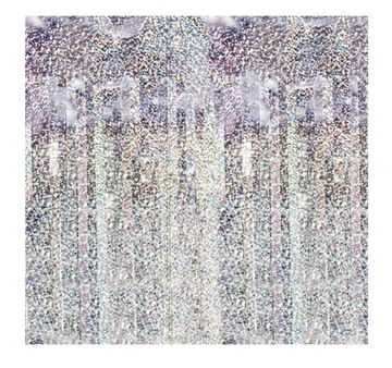 Kurtyna imprezowa holograficzna srebrna 100x200 cm
