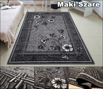 Дешевый плотнотканый ковер BCF Alfa 220x300 MIX Style Коричневый Бордовый - различные узоры