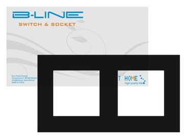 B-LINE DLX CZARNA RAMKA PLASTIKOWA PODWÓJNA X2