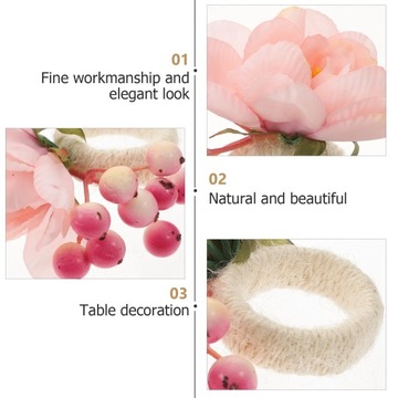 САЛФЕТНИЦА НАСТОЛЬНЫЕ КОЛЬЦА ЦВЕТОЧНЫЕ УКРАШЕНИЯ