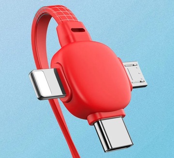 Кабель REWELLED USB-кабель для быстрой зарядки через разъемы microUSB/Lightning/USB-C