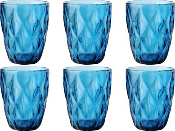 ELISE BLUE Komplet 6 szklanek 250ml 8xh9,8cm