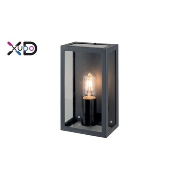 Kinkiet lampa zewnętrzna E27 LED IP44 Szkło czarny Xudo