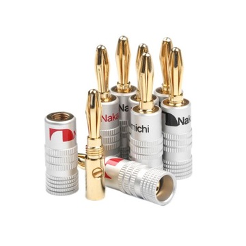 Разъемы для динамиков типа «банан» Nakamichi HQ Gold, 8 шт.
