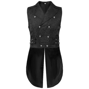 Victorian Gothic Steampunk Tuxedo Vest For Men 202