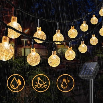 Wiszące słoneczne lampy ogrodowe Żarówki słoneczne 9.5M 50LED BALKON TARAS