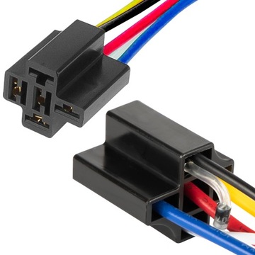Gniazdo przekaźnika samochodowego 4120 5 PIN dioda