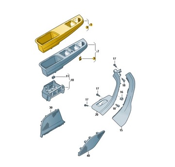 VOLKSWAGEN OE 1K3868049C РУЧКА GOLF V OEM