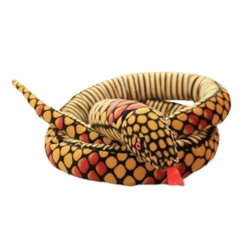 Змея Имитация Игрушечная Модель Большая Плюшевая Шутка Змея Реквизит Желтый