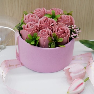 FLOWER BOX KWIATY MYDLANE BUKIET PREZENT