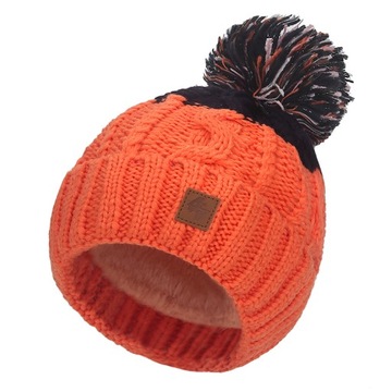 Zimowa CZAPKA CIEPŁA Pompon Podszewka Polar Dizzy