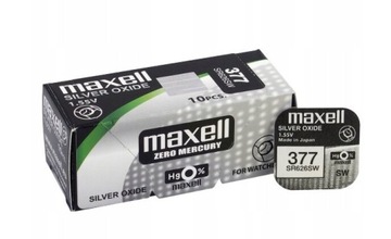 Bateria srebrowa mini Maxell 377 / 376 / SR 626 SW- 10 sztuk