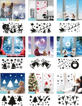 Новогодние украшения на окна, Рождественский подарок, 60 см.