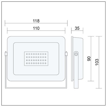 ГАЛОГЕННЫЙ СВЕТОДИОДНЫЙ СВЕТОДИОДНЫЙ ПРОЖЕКТОР IP65 1600LM 20Вт=130Вт