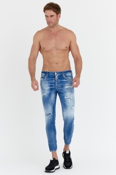 DSQUARED2 Niebieskie jeansy męskie SKATER JEANS 52