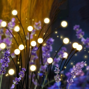 4x солнечные светлячки, садовые лампы 15LED