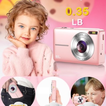 ПОРТАТИВНАЯ ЦИФРОВАЯ КАМЕРА HD 1080P СО ВСПЫШКОЙ розовая