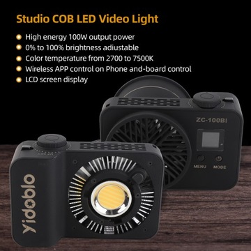 Mini bi Colour Video Light 100W Photography Light 2700K-7500K tomshoo TE