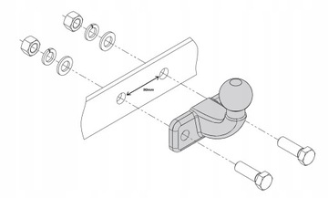 Универсальный кованый наконечник буксирного крюка