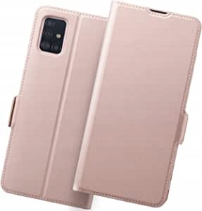 Eleganckie etui z klapką do Samsung Galaxy A51 A515G róż złoto Rose Gold